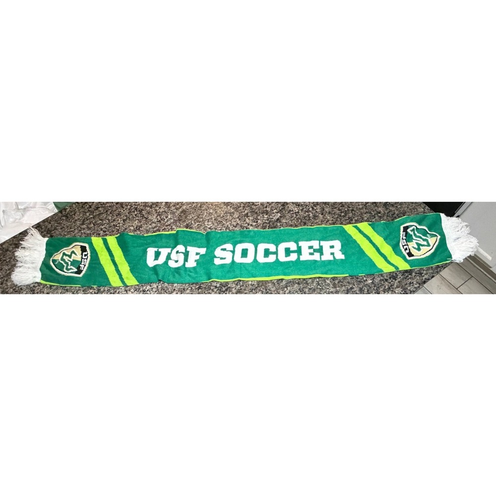 USF Soccer Bulls Unite Scarf University of South Florida Green Yellow NCAA Fan